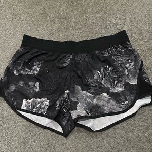 Champion black and white floral athletic shorts.